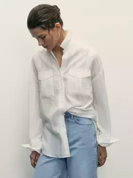 Блузка в полоску из вискозы