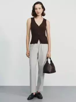 Брюки джоггеры из искусственной кожи