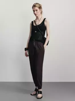 Брюки-джоггеры из вискозы