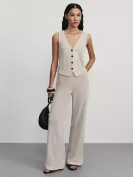 Брюки из фактурной вязки