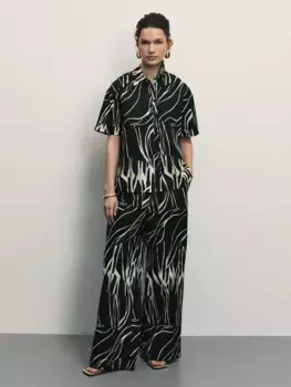 Брюки из хлопка с принтом