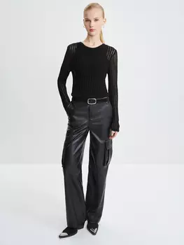 Брюки из искусственной кожи