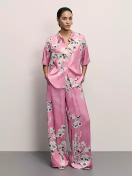 Брюки из вискозы с цветочным принтом