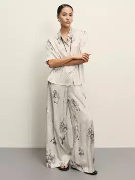 Брюки из вискозы с цветочным принтом