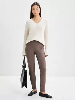 Брюки из замши