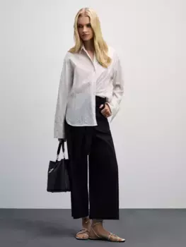 Брюки кюлоты изо льна