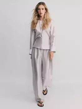 Брюки на кулиске из тенселя с блеском