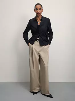 Брюки wide leg из хлопка