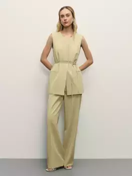 Брюки прямого кроя из хлопка и тенселя