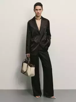 Брюки прямого кроя из сатина