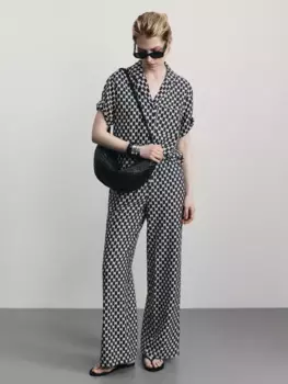 Брюки прямого кроя с принтом