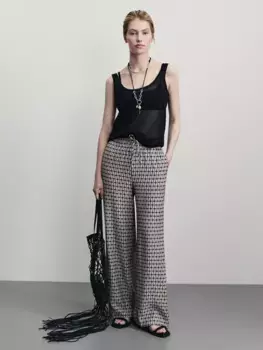 Брюки прямого кроя с принтом