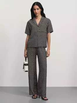 Брюки прямого кроя с принтом