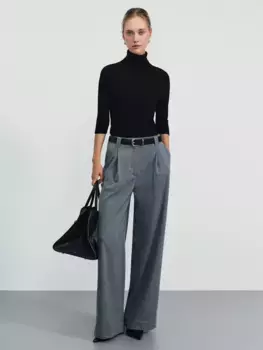 Брюки прямого кроя с содержанием вискозы