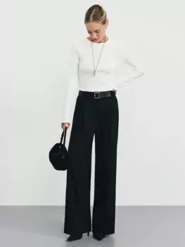 Брюки прямого кроя с содержанием вискозы