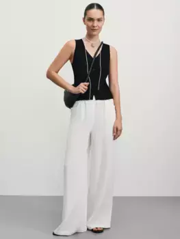 Брюки прямые с резинкой в поясе