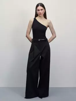 Брюки wide leg из хлопка