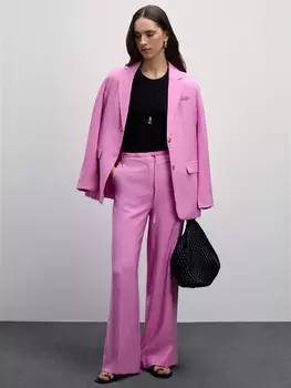Брюки wide leg с декоративным поясом