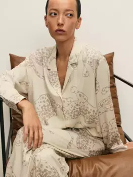 Домашняя рубашка c длинным рукавом