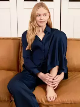 Домашняя рубашка с длинным рукавом