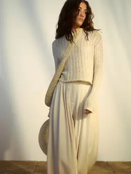 Джемпер ажурной вязки