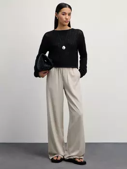 Джемпер ажурной вязки