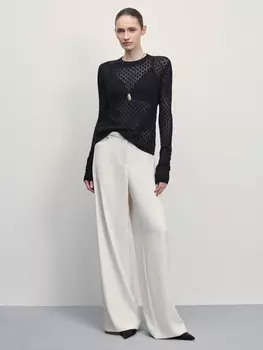 Джемпер ажурной вязки