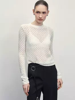 Джемпер ажурной вязки