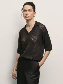 Джемпер ажурной вязки