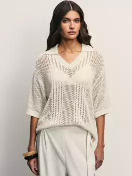 Джемпер ажурной вязки