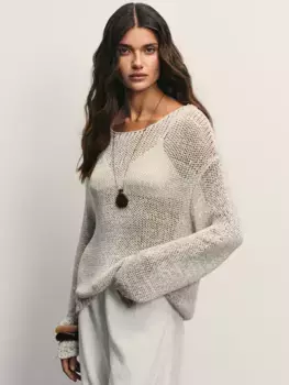 Джемпер ажурной вязки