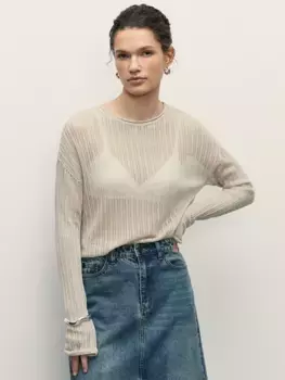 Джемпер ажурной вязки из вискозы