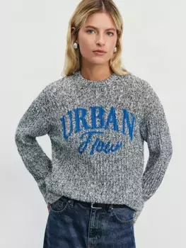 Джемпер из хлопка с принтом