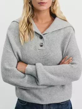 Джемпер из вискозы с морским воротником