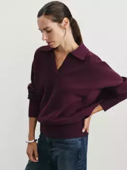 Джемпер из вискозы с отложным воротником