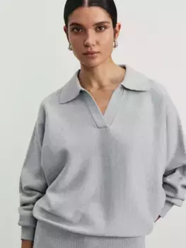 Джемпер из вискозы с отложным воротником