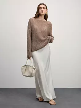 Джемпер оверсайз ажурной вязки