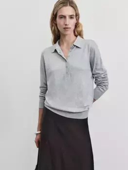 Джемпер поло из хлопка с пуговицами