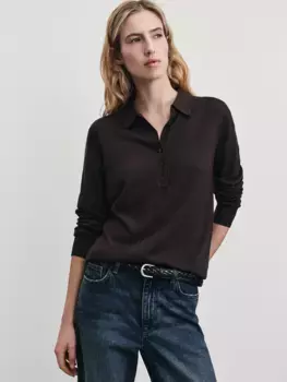 Джемпер поло из хлопка с пуговицами