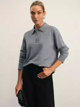 Джемпер поло на пуговицах