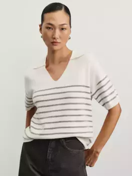 Джемпер поло с короткими рукавами