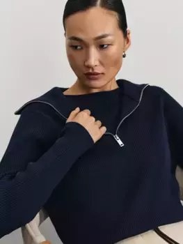 Джемпер с отложным воротником из вискозы