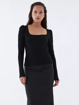 Джемпер с рукавами-фонариками