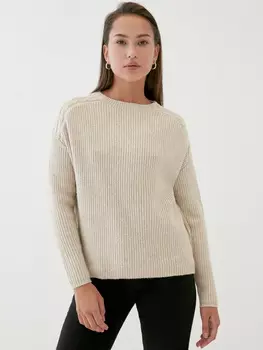 Джемпер с узором «косичка»