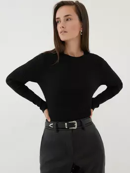 Джемпер с узором «косичка»