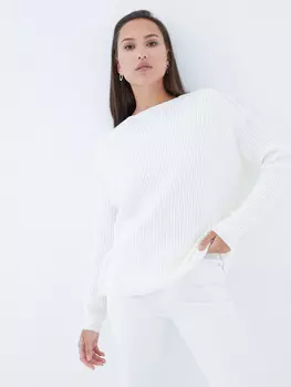 Джемпер с узором «косичка»