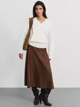 Джемпер с V-образным вырезом с добавлением шерсти