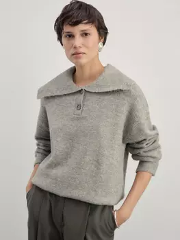 Джемпер с воротником поло