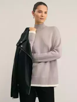 Джемпер с воротником стойкой