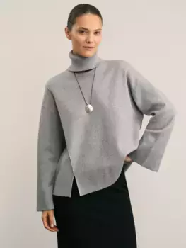 Джемпер с воротником-стойкой